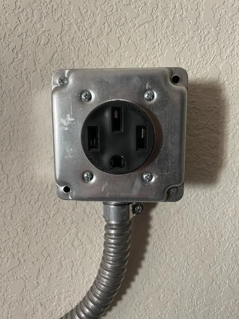 NEMA 14-50 outlet installed for Smart Home Electrical in Ardmore